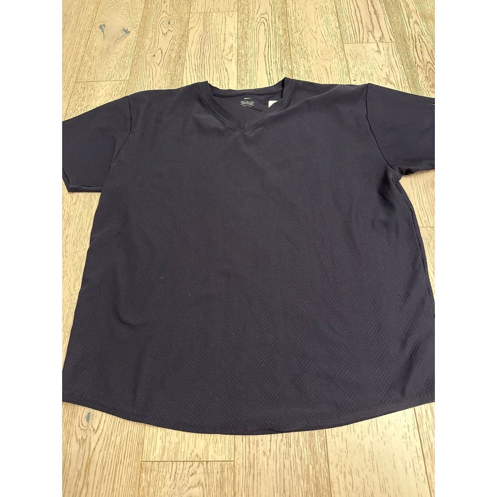 Nike Dri-FIT Mens XL Black Short Sleeve V-Neck Athletic Workout Shirt